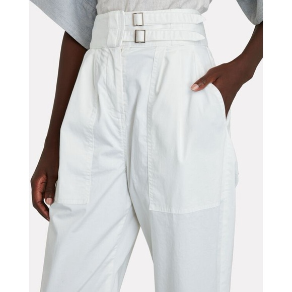 Nili Lotan Dallas Straight Leg cotton twill pant white - Picture 14 of 16